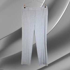 Ann Taylor Gray/White Pinstripe Dress Pants, Size 8